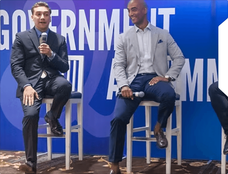 NAIA members speaking on a government panel